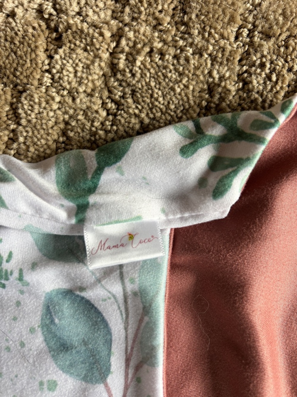 Mama coco swadlle    - Blush and Sage - Picture 4 of 5